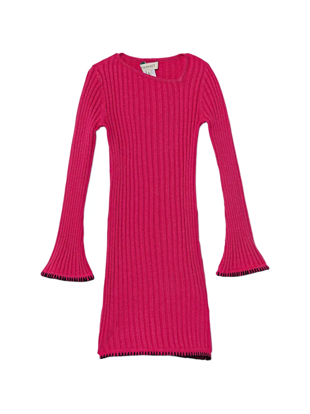 TWINSET Kids ribbed flared mini dress - Rosa
