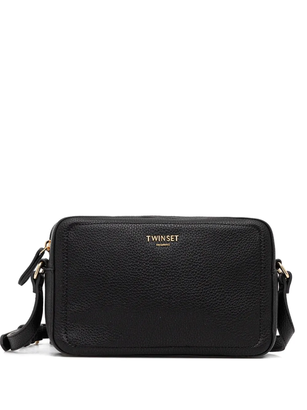 Twinset Logo-lettering Cross Body Bag In Black