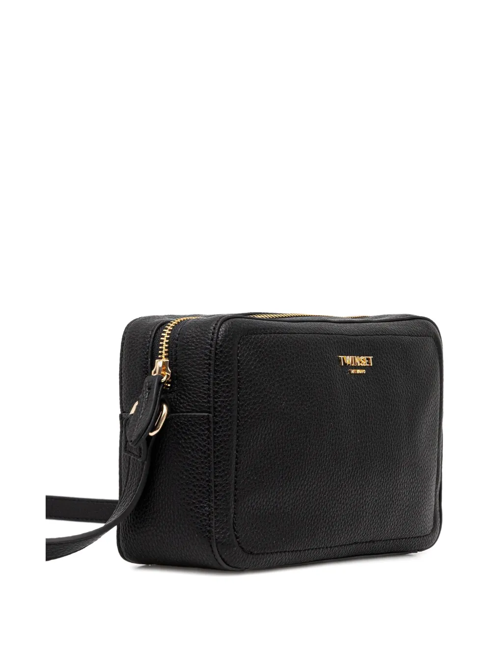 Twinset Logo-lettering Cross Body Bag In Black
