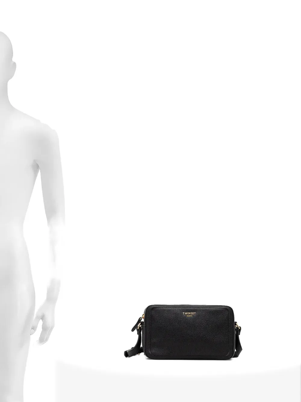 Twinset Logo-lettering Cross Body Bag In Black
