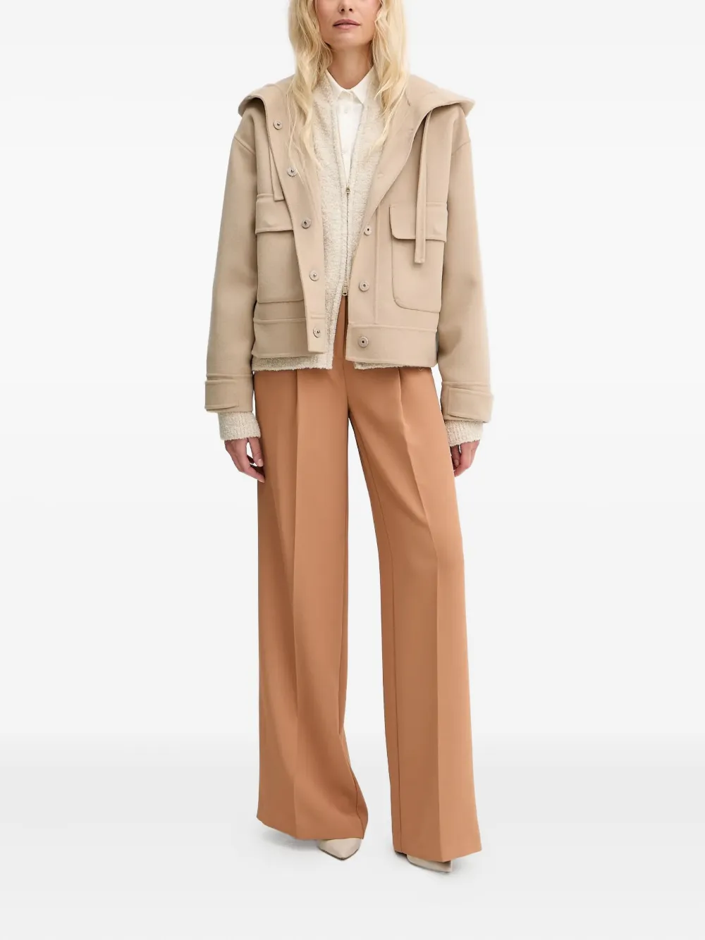 TWINSET high-waisted trousers - Bruin