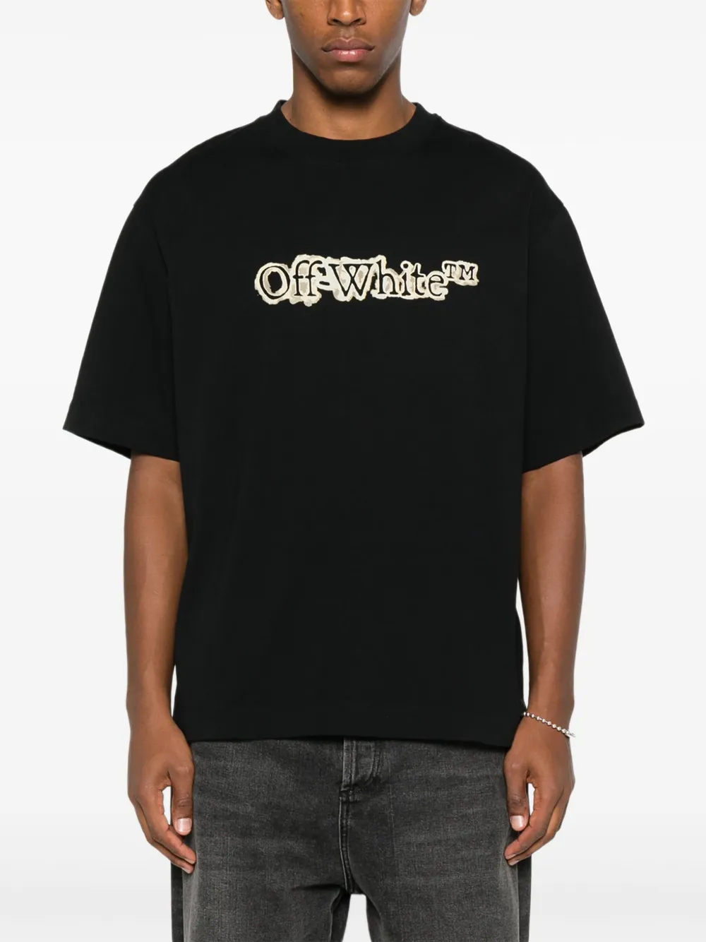 Off-White logo-logo T-shirt - thumbnail 3 of 4