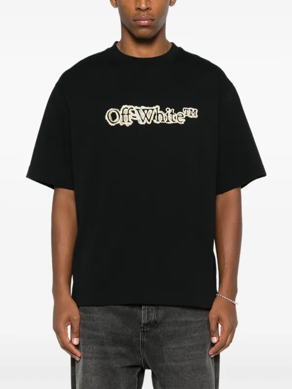 Off-White logo-logo T-shirt | Black | FARFETCH