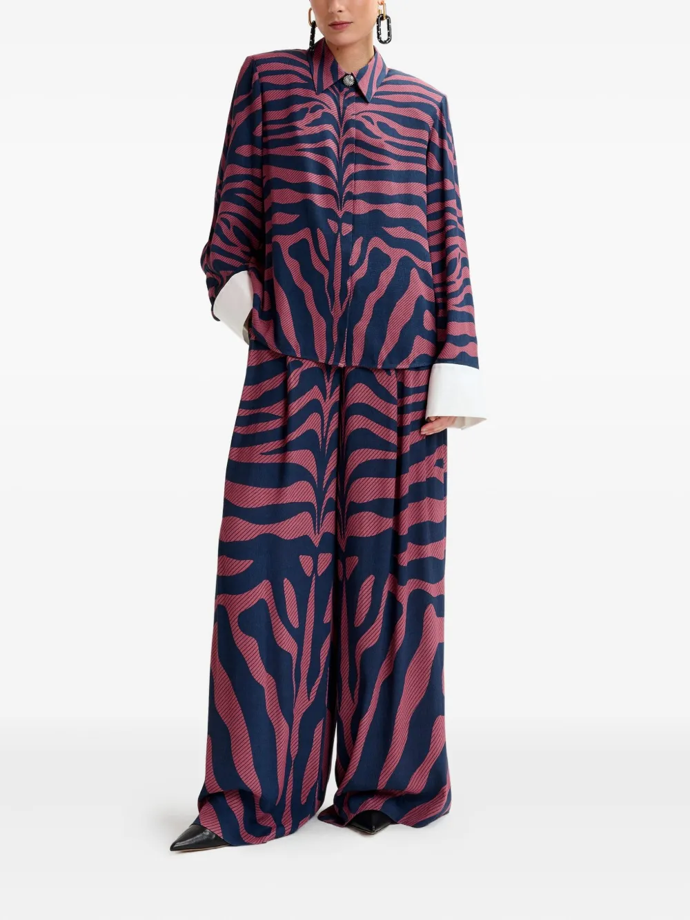 Essentiel Antwerp long-sleeve embellished shirt - Roze