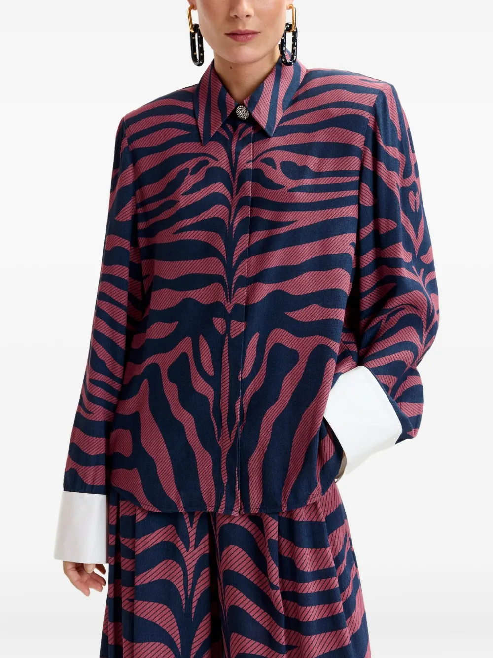 Essentiel Antwerp Long-sleeve Embellished Shirt In Multi