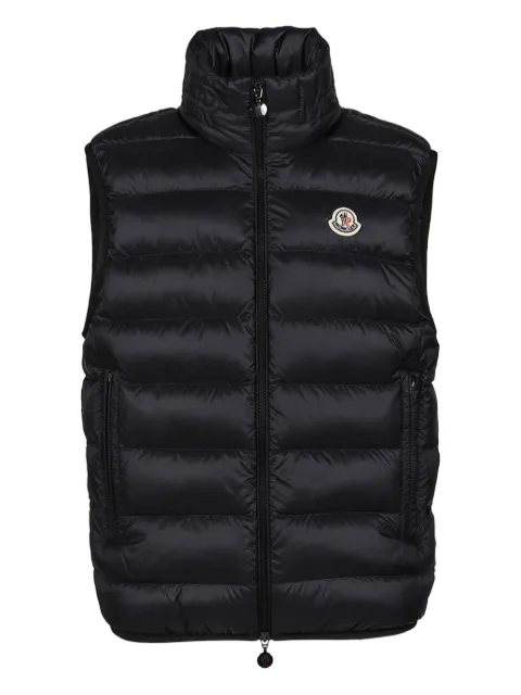 Moncler chaleco capitonado con parche del logo