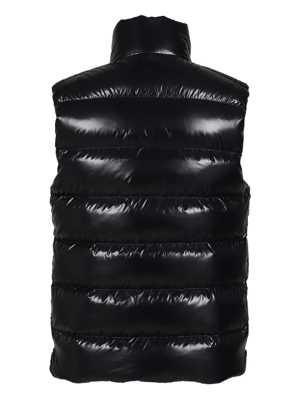 Moncler Quilted High-neck Vest In Black