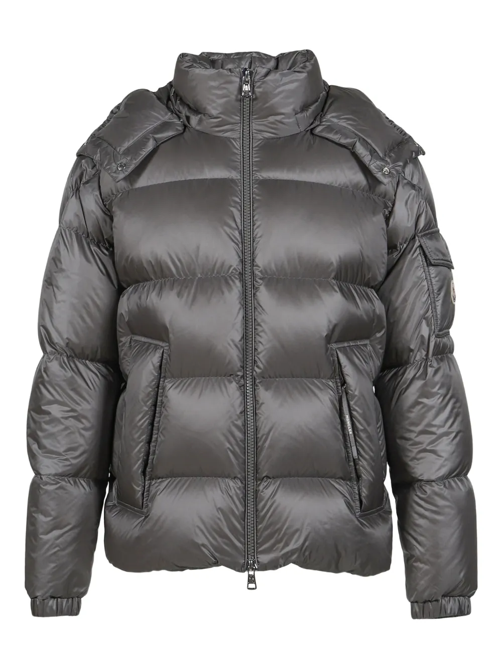 Moncler hooded quilted jacket | Grey | Image 1