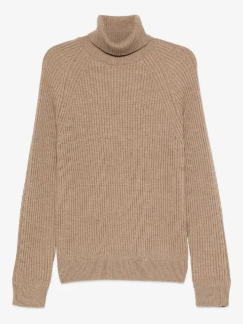 Zanone ribbed turtleneck sweater