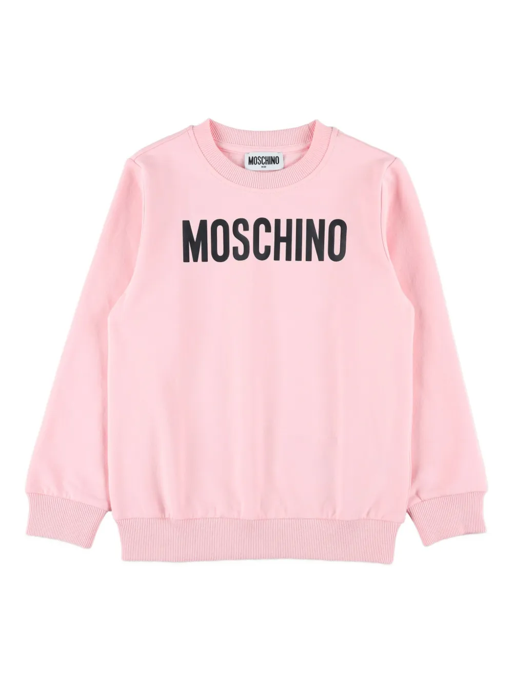 Moschino Kids logo-print long-sleeves sweatshirt | Pink | Image 1