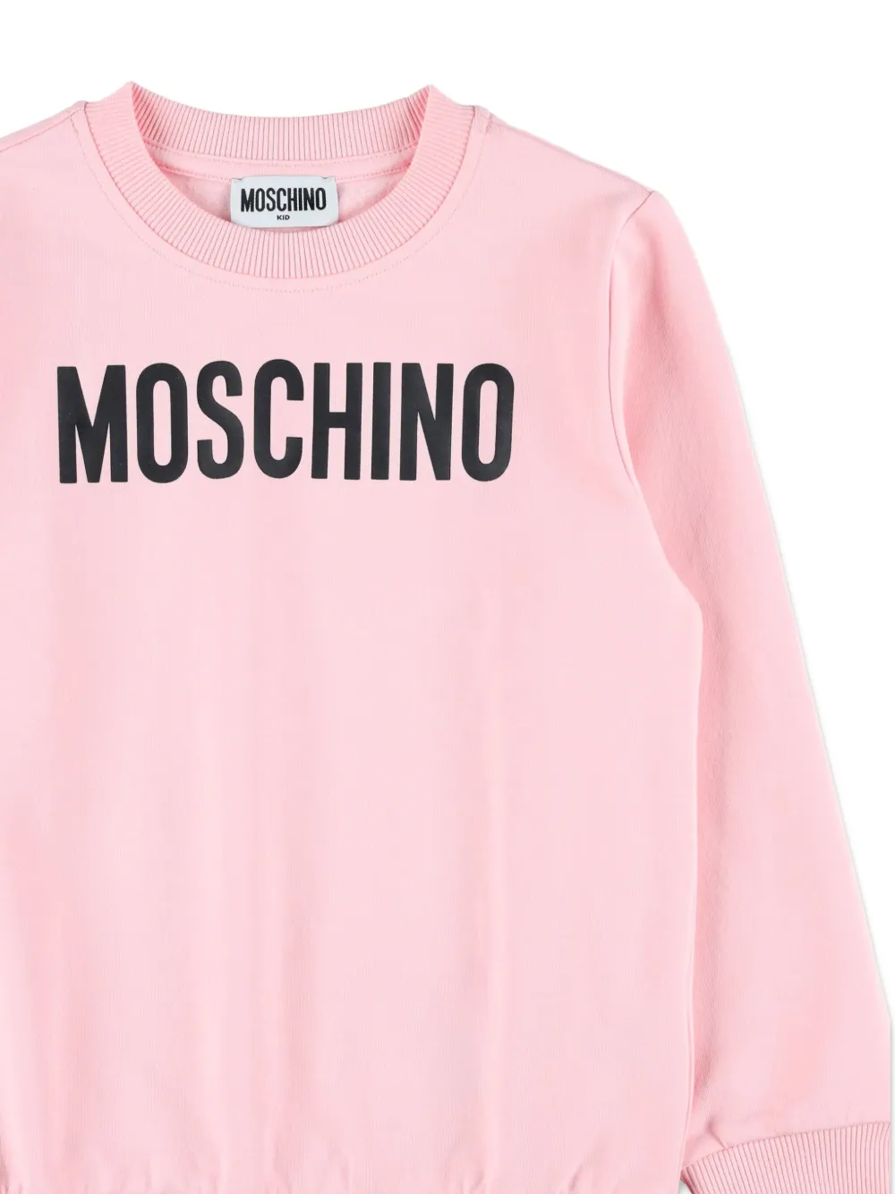 Moschino Kids Sweater met logoprint en langemouwen Roze
