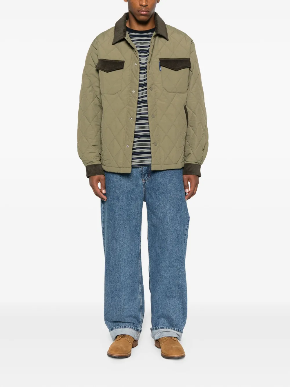 Maison Labiche quilted corduroy-trimmed jacket | Down Jackets | Image 2