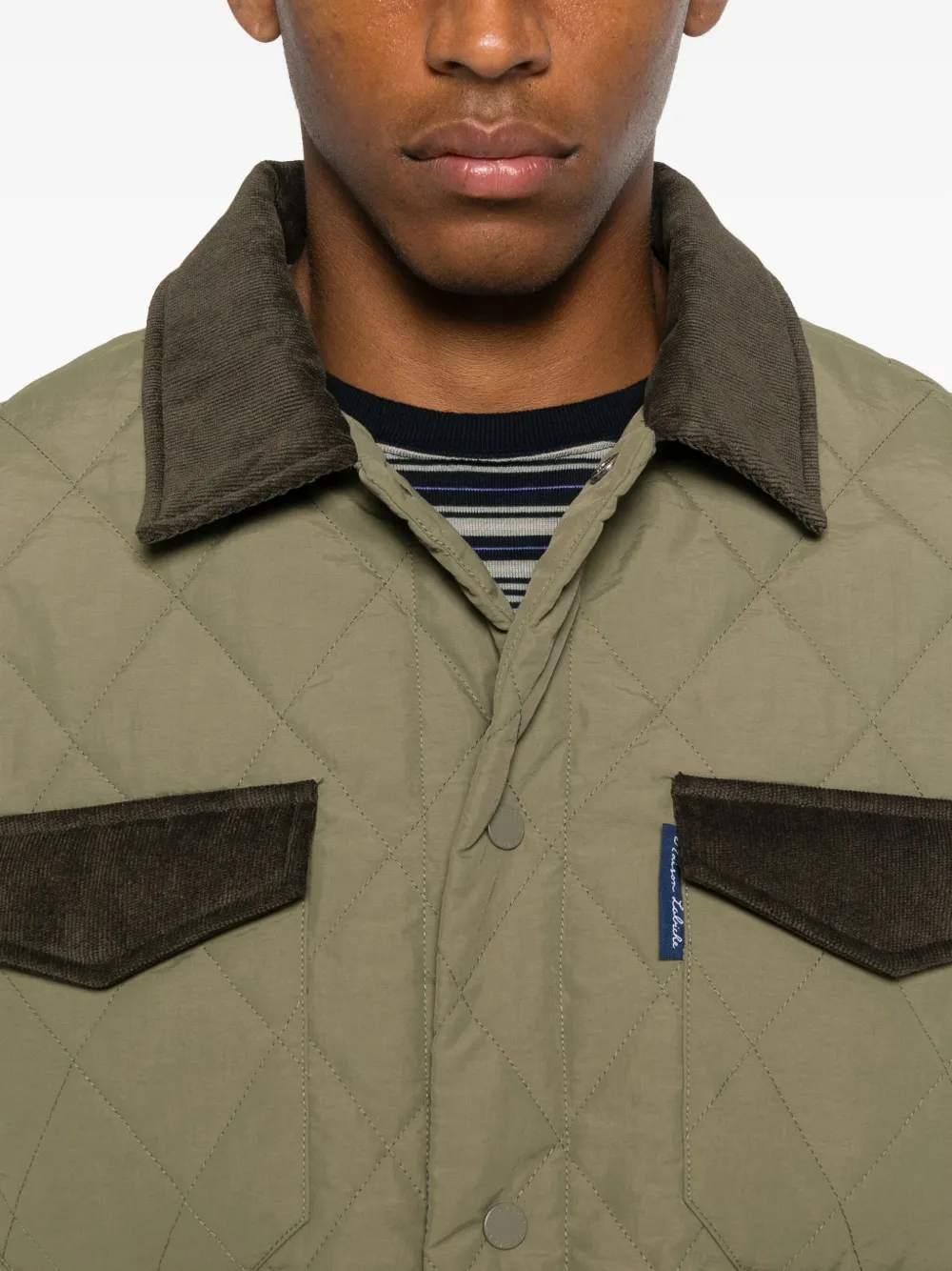 Maison Labiche Jack met ribfluwelen afwerking Groen