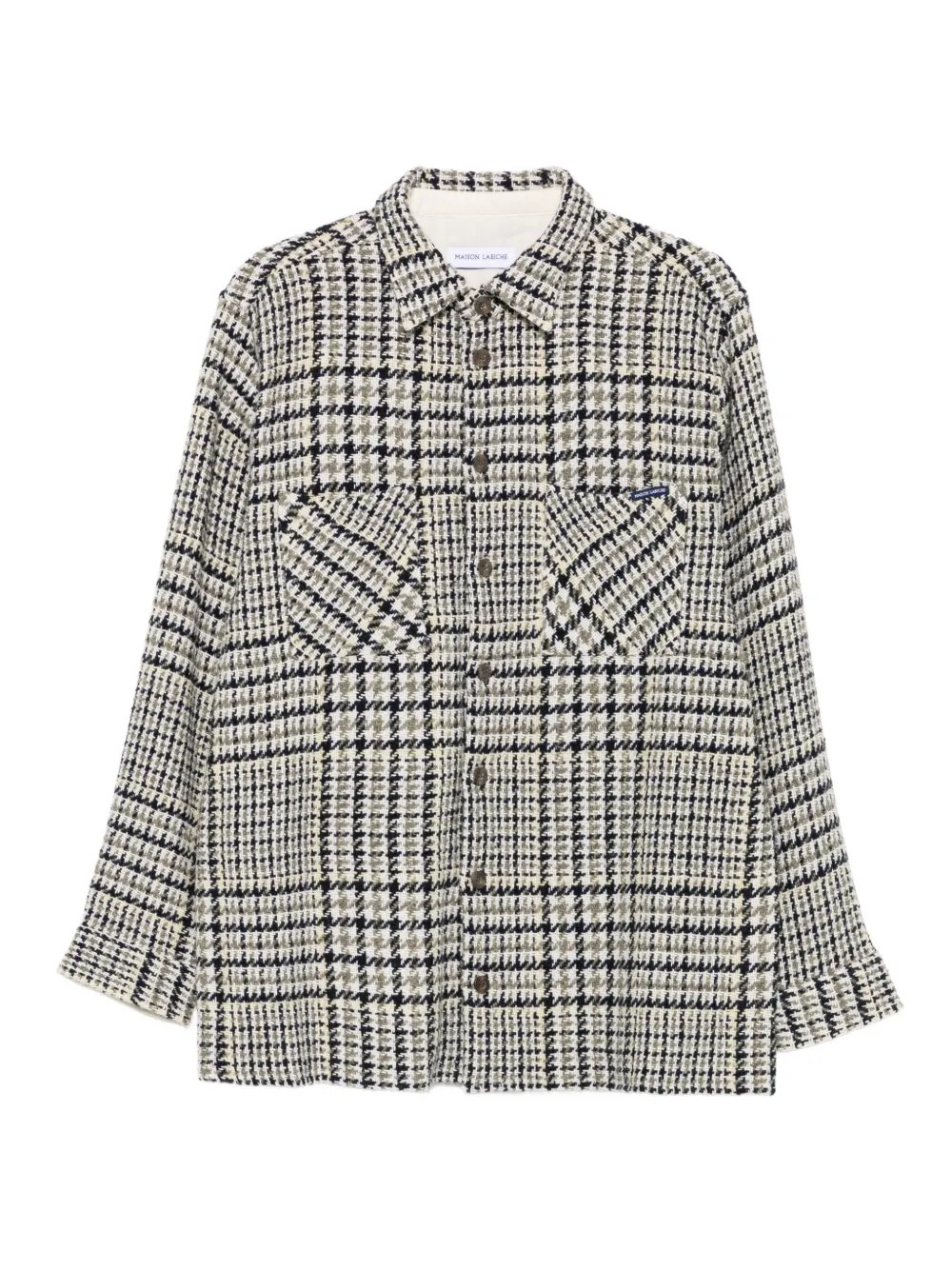 Maison Labiche houndstooth check shirt | Neutrals | Image 1