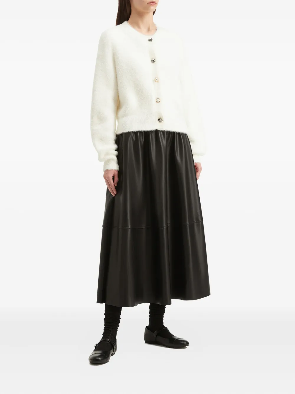 b+ab crew-neck pearl-embellishment cardigan | Cardigans | Image 2