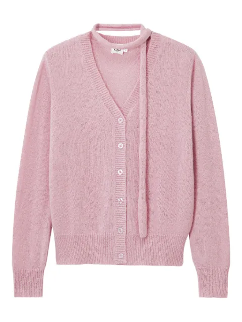 b+ab tie-neck V-neck cardigan
