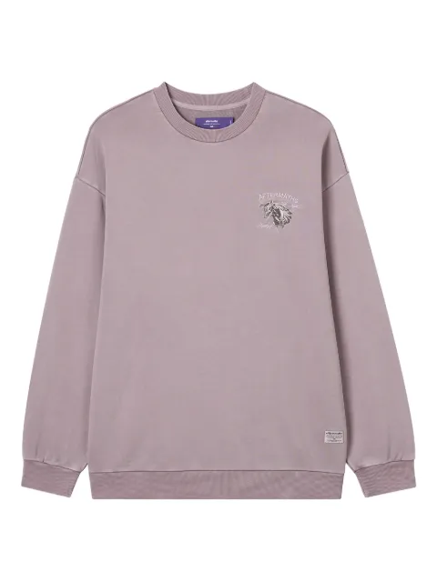 aftermaths horse-print crew-neck sweatshirt