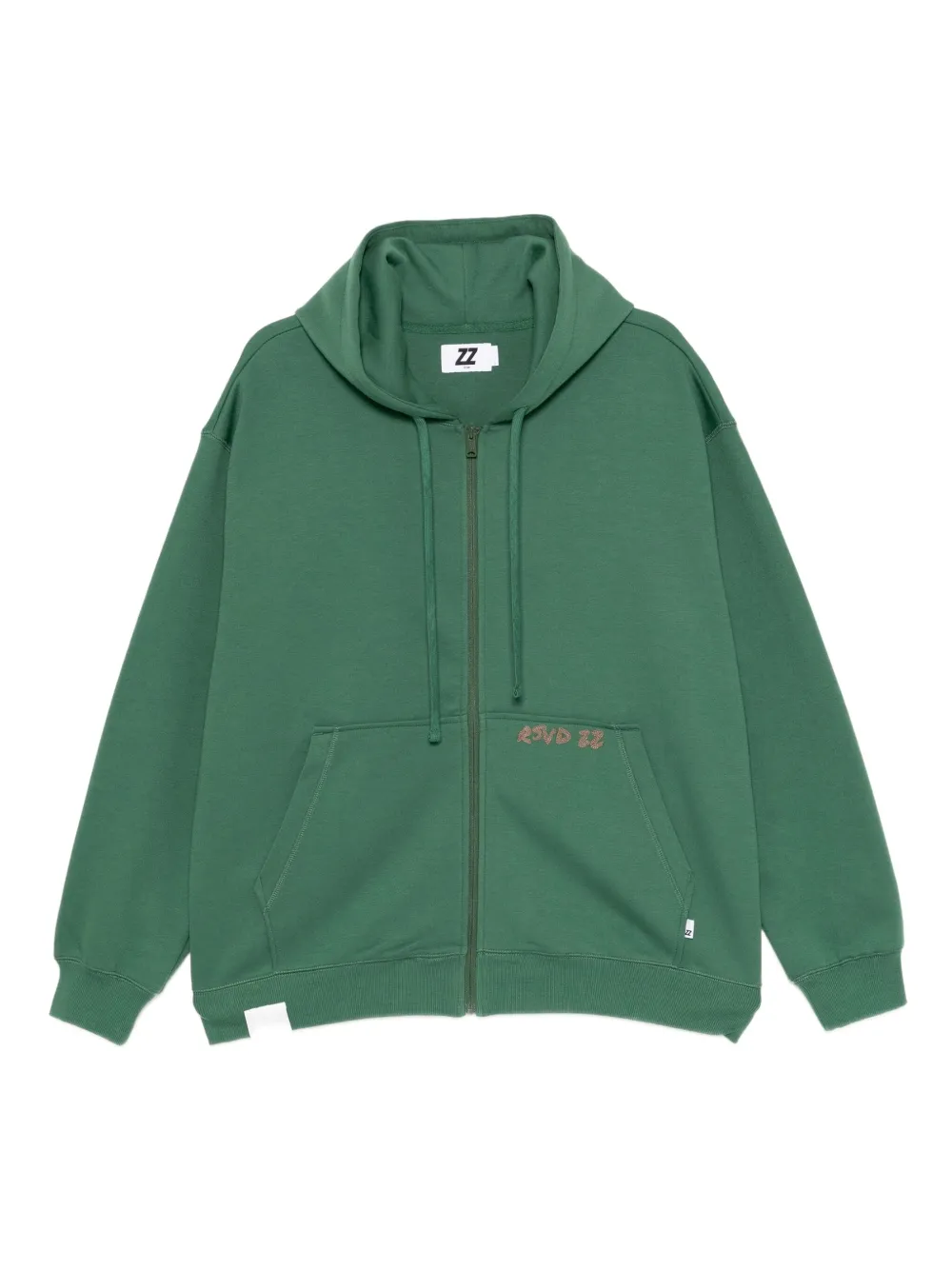 izzue graphic-embroidered hoodie | Green | Image 1