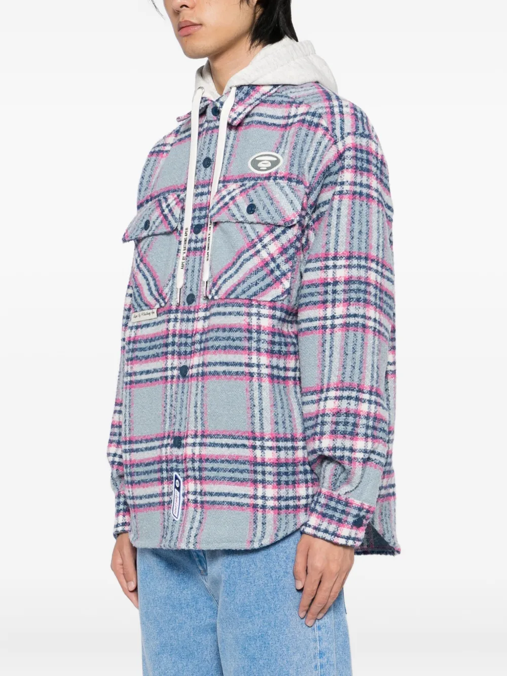 Aape By A Bathing Ape Logo-embroidered Jacket In Gray