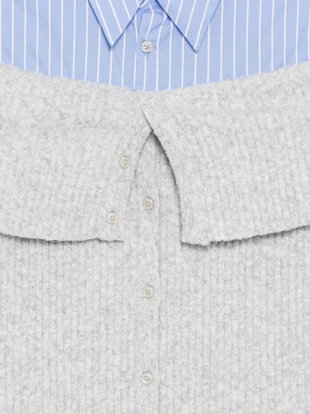 izzue Off-shoulder vest met lange mouwen Blauw