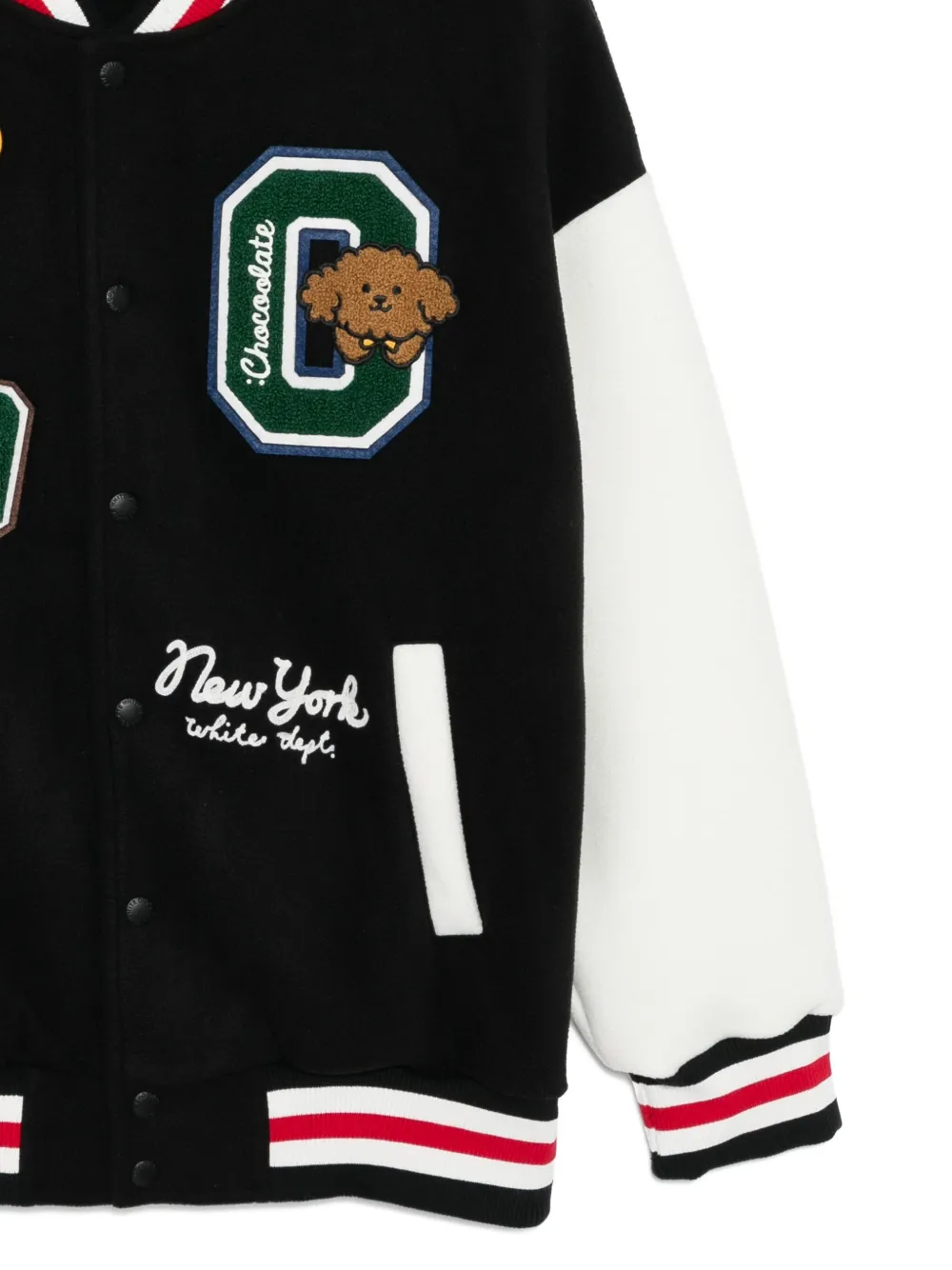 Chocoolate Logo-embroidered Jacket In Black