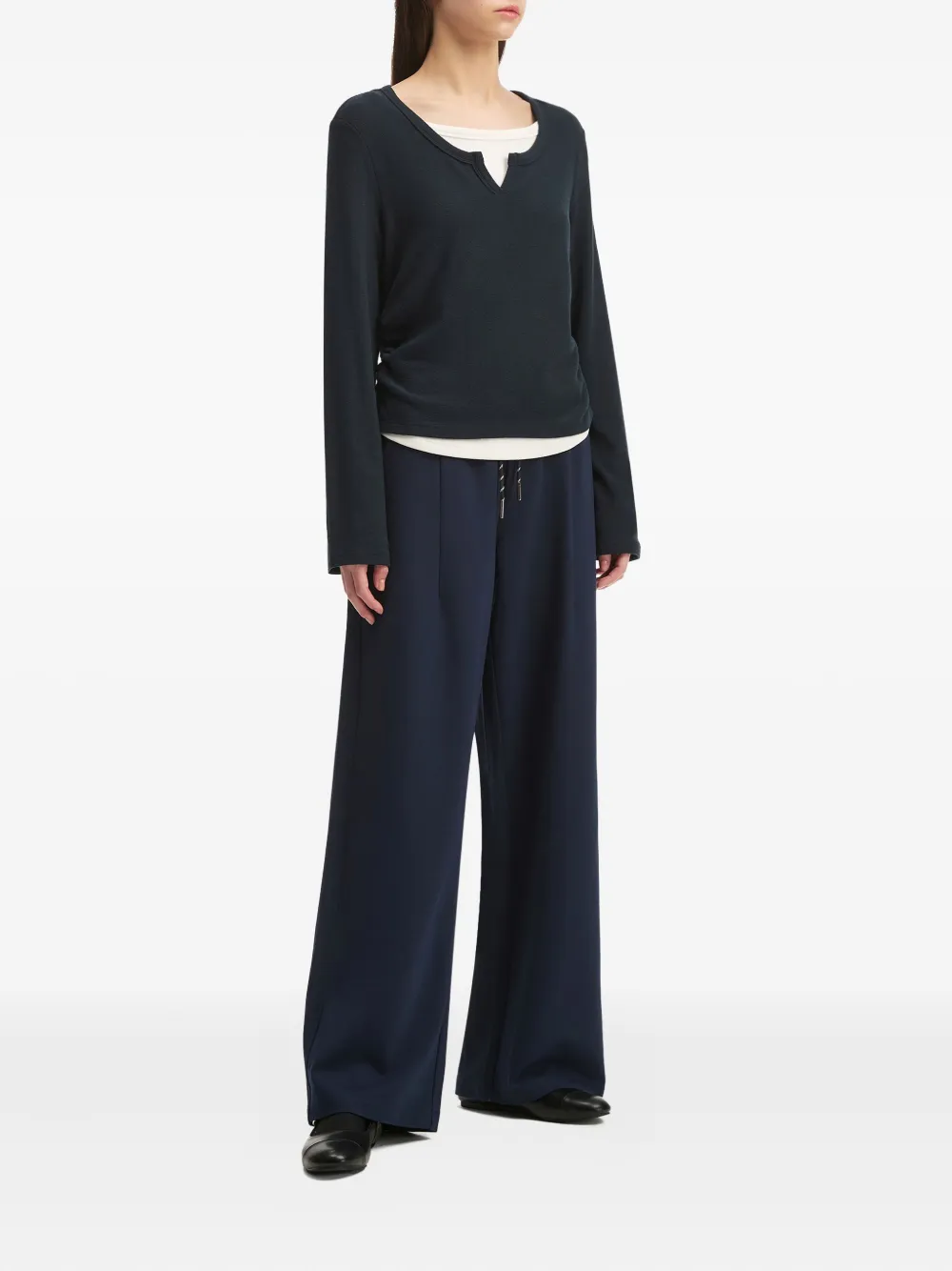 B+ab Trainingsbroek met wijde pijpen - Blauw