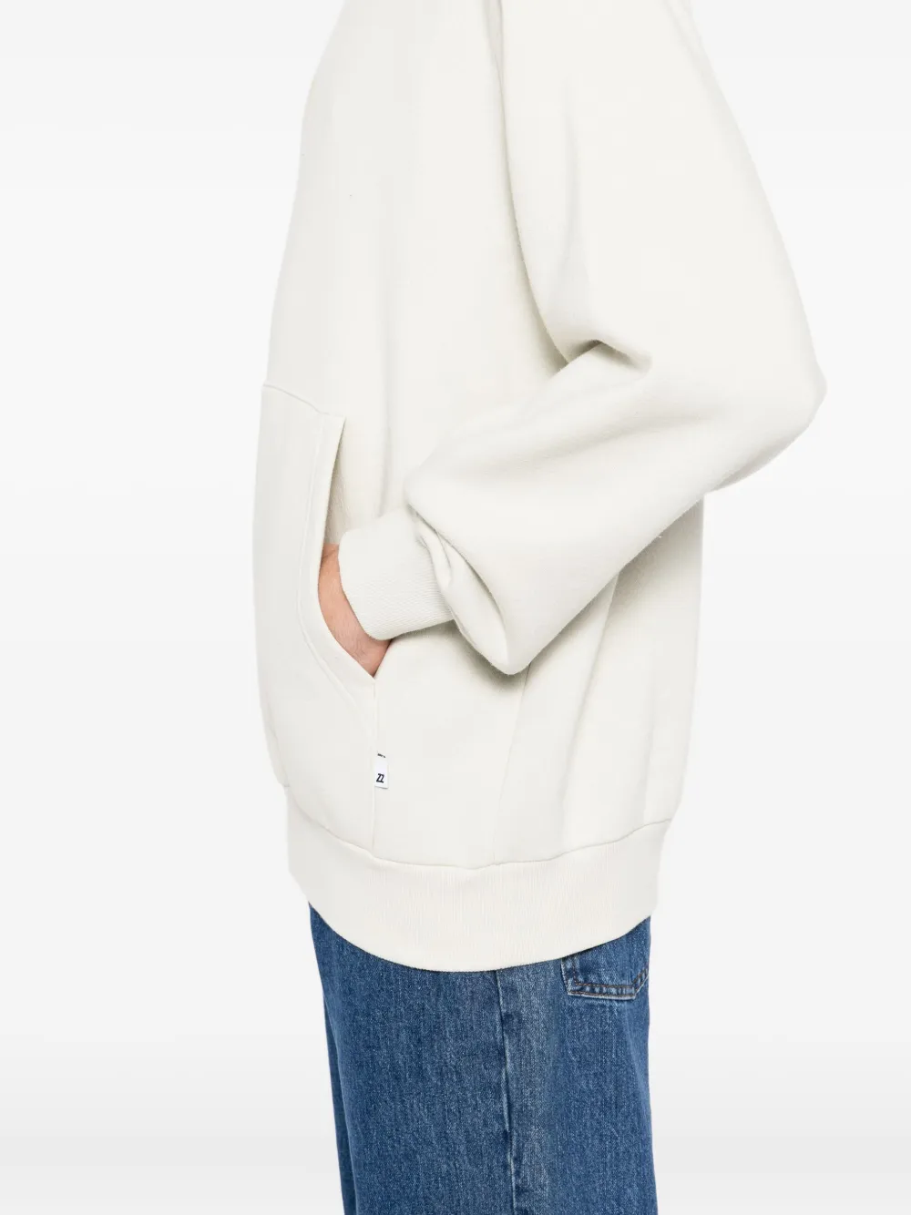 izzue Hoodie met geborduurd logo Beige