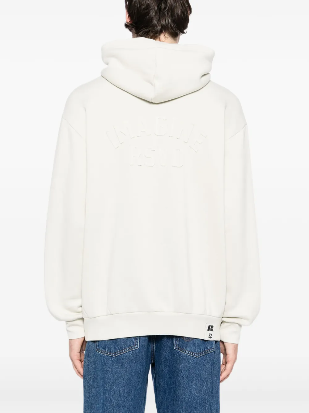 izzue Hoodie met geborduurd logo Beige