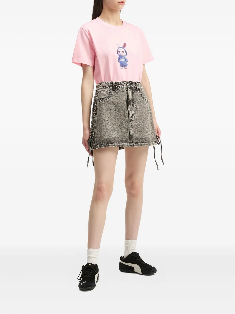 Mini Cream rabbit-print cotton T-shirt | T-Shirts & Jersey Shirts | Image 2