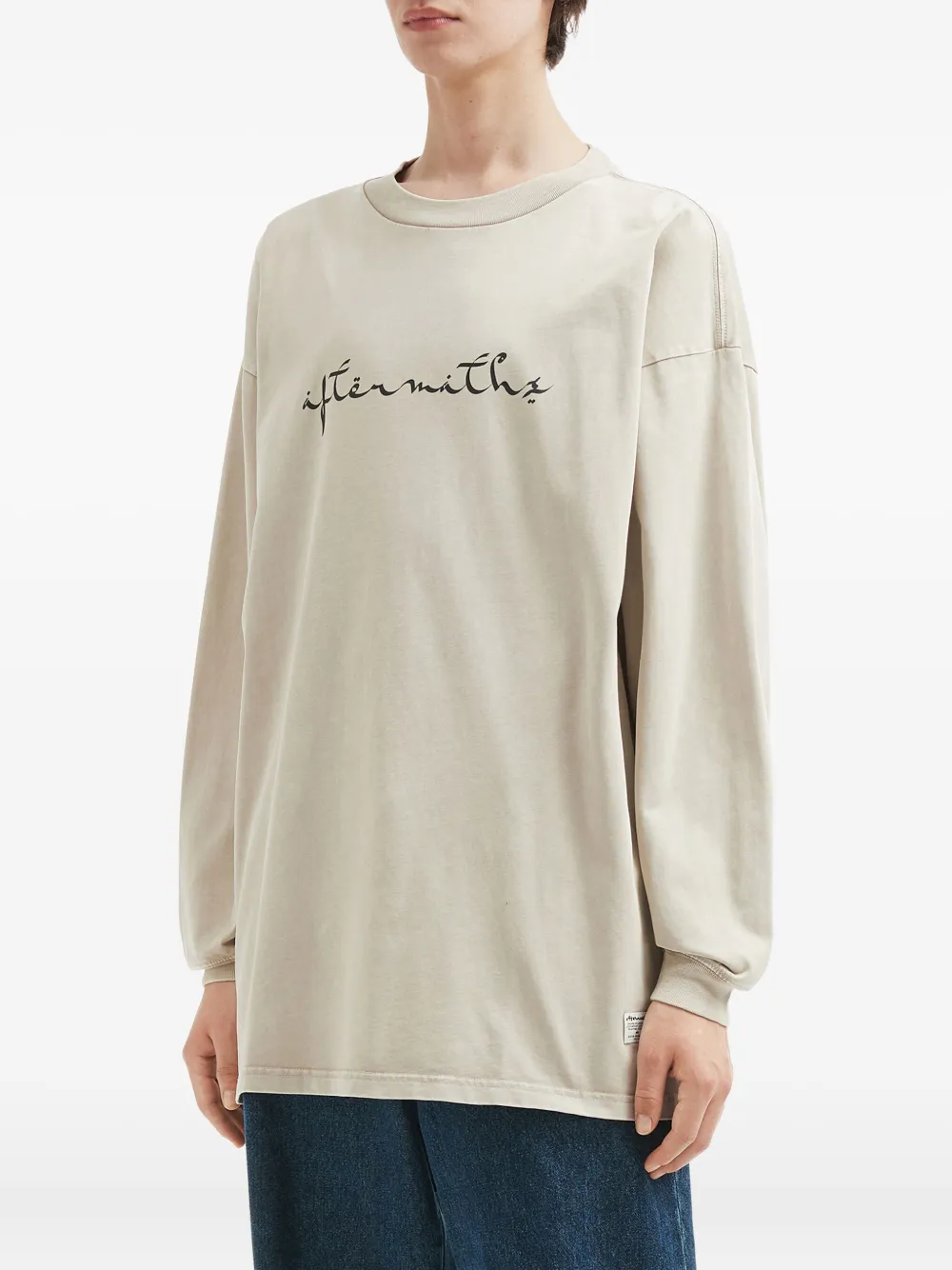 Aftermaths Deer-print Long-sleeved T-shirt In Multi