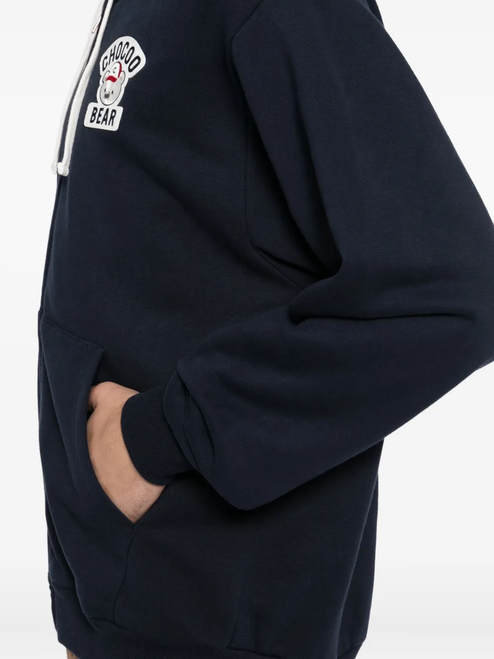 CHOCOOLATE Hoodie met geborduurd logo Blauw