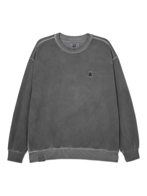 izzue logo-appliqué cotton sweatshirt