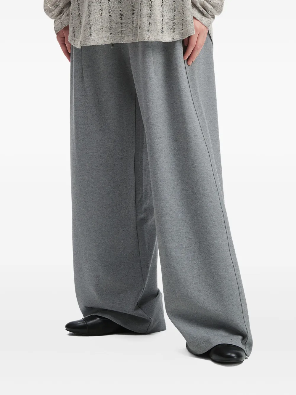 B+ab Wide-leg Trousers In Gray