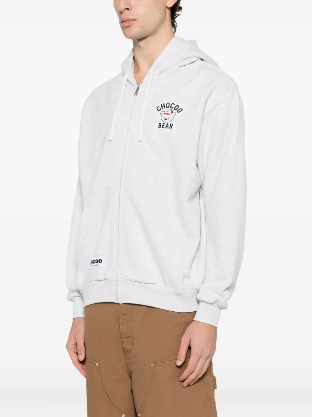 Chocoolate Logo-embroidered Hoodie In Gray