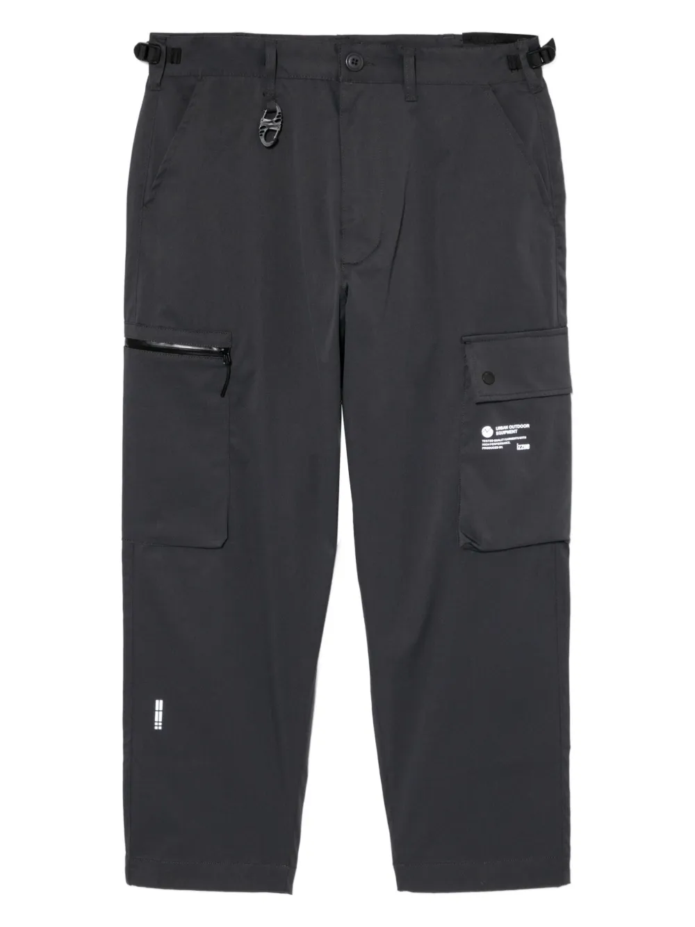 Izzue Logo-printed Trousers In Gray