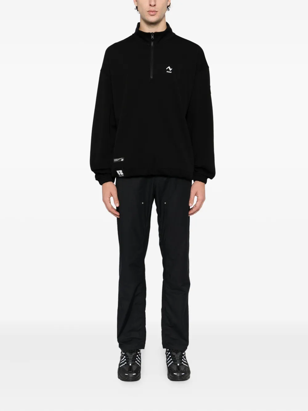 Izzue Sweater met logoprint - Zwart