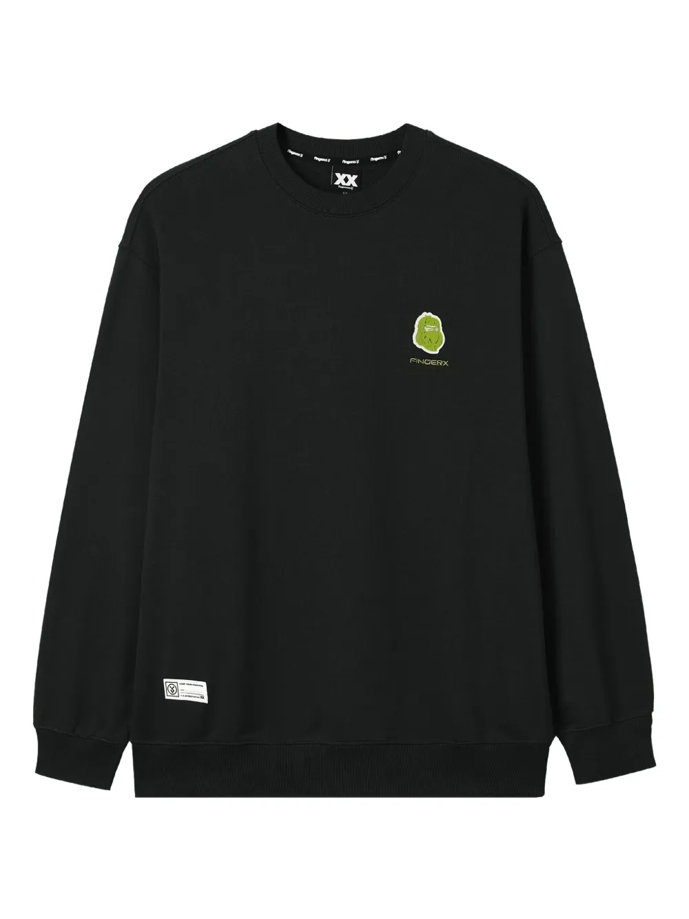 FINGERCROXX embroidered logo sweatshirt | Black | Image 1