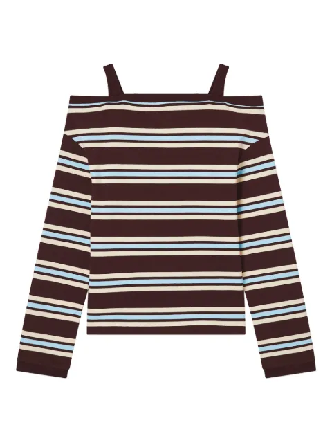 b+ab striped off-shoulder top