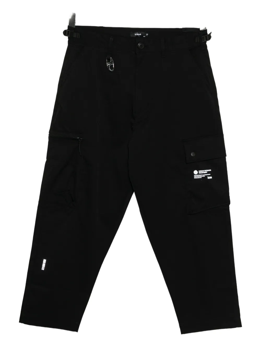 izzue Pantaloni con applicazione logo - Nero