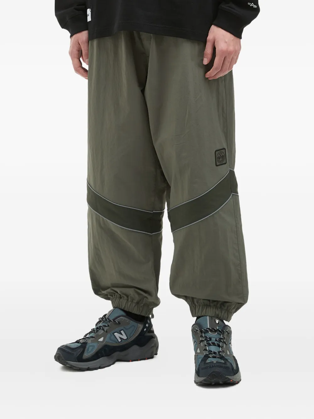 Alpha Industries Broek met elastische taille met vlakken Groen