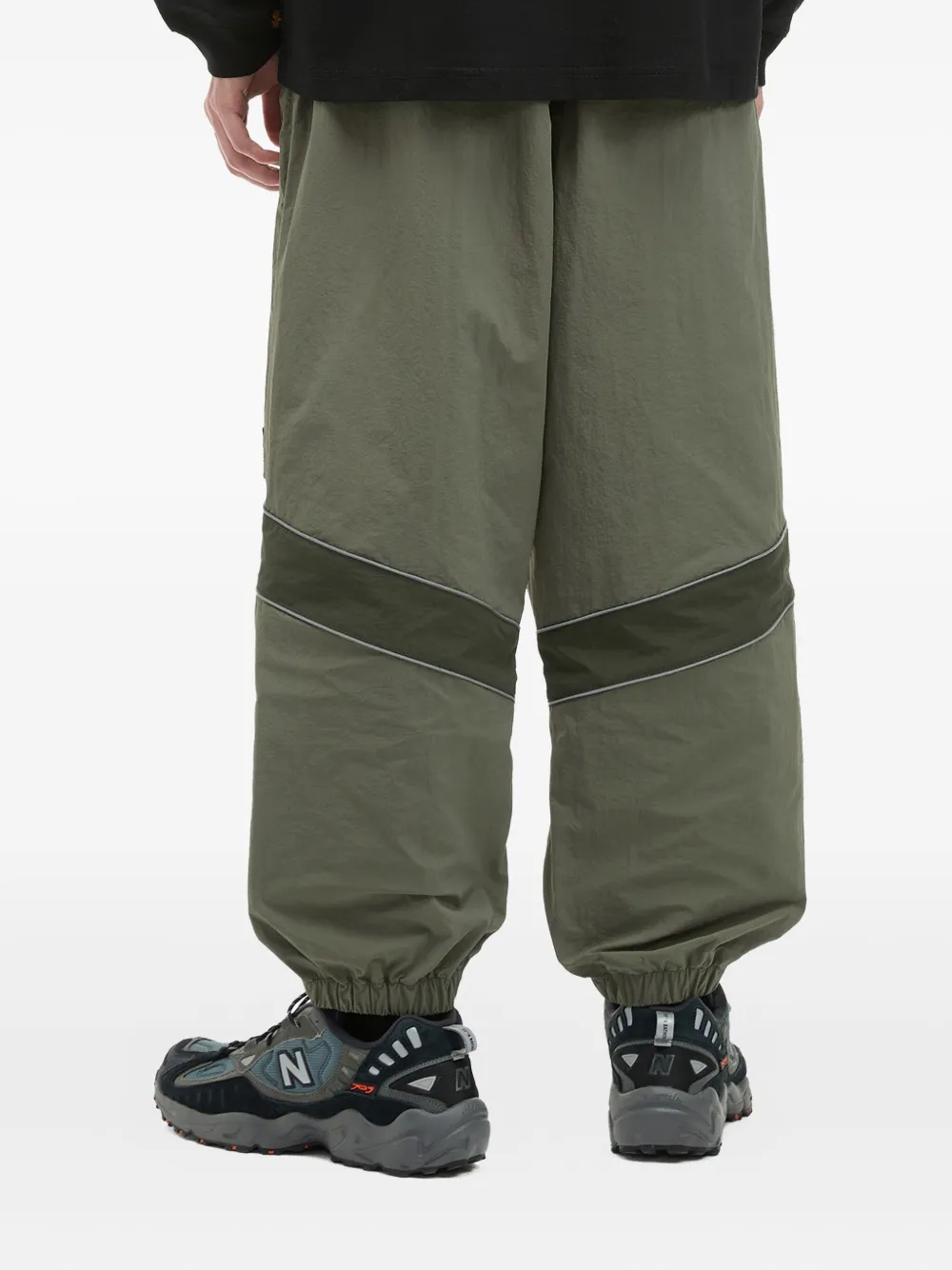 Alpha Industries Broek met elastische taille met vlakken Groen