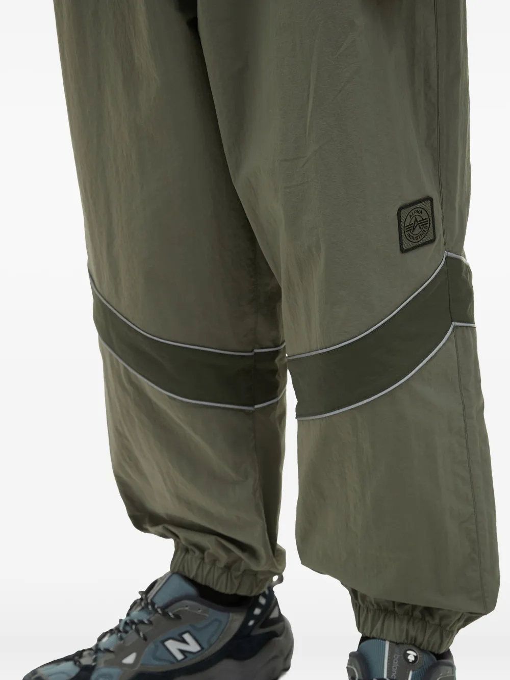 Alpha Industries Broek met elastische taille met vlakken Groen