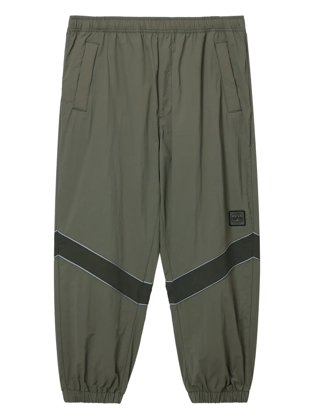 Alpha Industries panelled elasticated-waist trousers | Green | Image 1