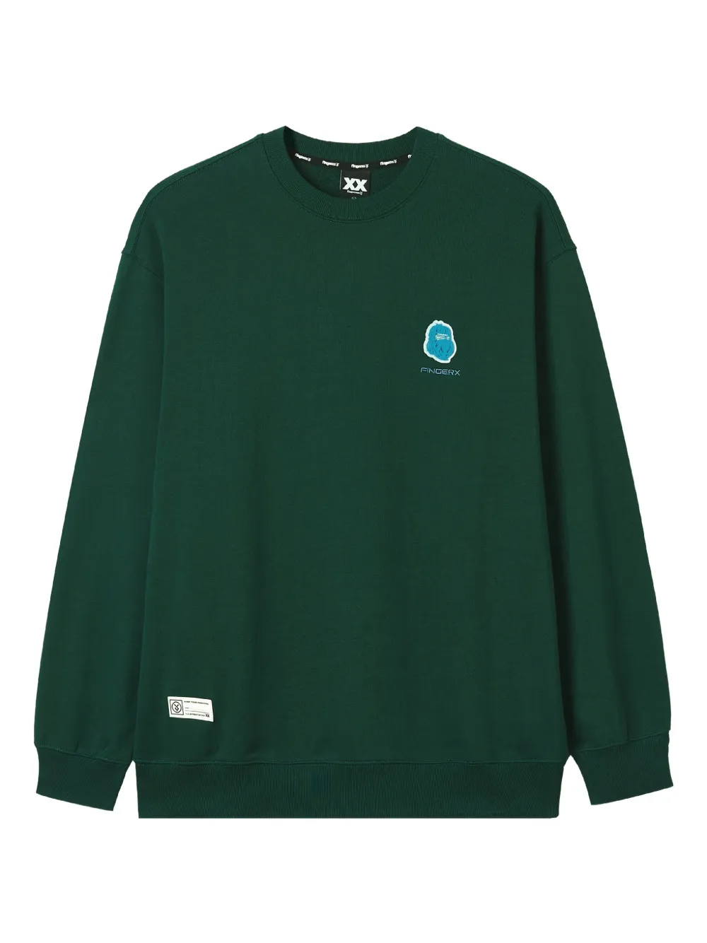 Fingercroxx Embroidered Logo Sweatshirt In Green