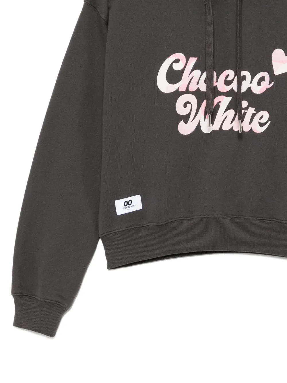 CHOCOOLATE Hoodie met geborduurd logo Grijs