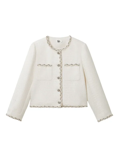 b+ab braided-trim tweed jacket
