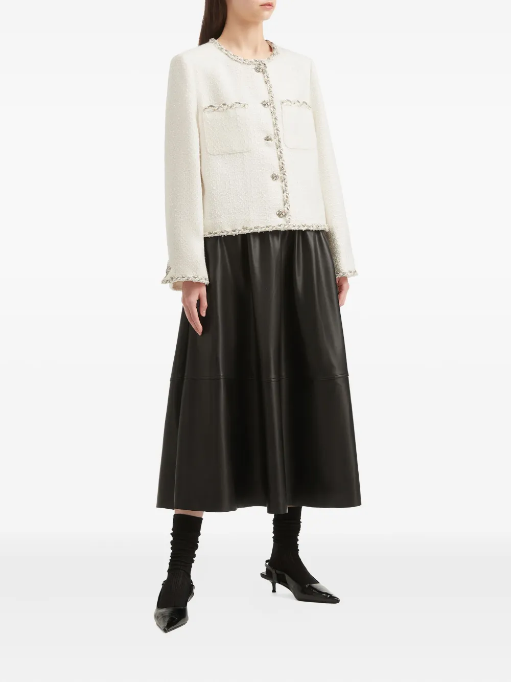 b+ab braided-trim tweed jacket | Tweed Jackets | Image 2