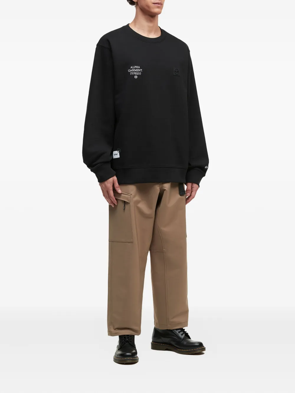 Alpha Industries logo-patch crew-neck sweatshirt | Sweatshirts | Image 2