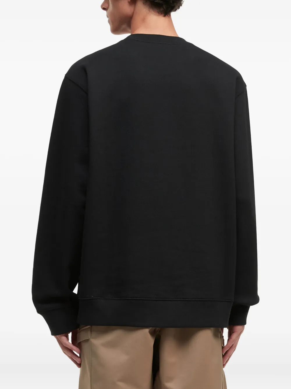 Alpha Industries Logo-patch Crew-neck Sweatshirt In Black