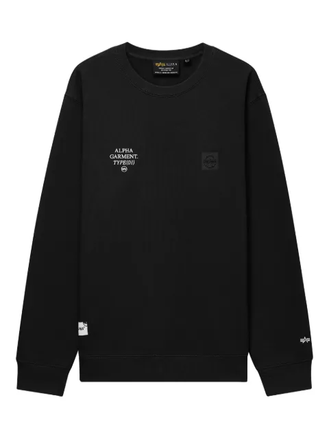 Alpha Industries logo-patch crew-neck sweatshirt